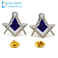 Manufacturer china personalized custom logo metal zinc alloy enamel gold plated masonic freemason lapel pin badge